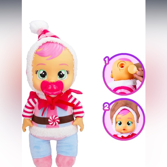 Cry Babies Tiny Cuddles Christmas - 9" Baby - Picture 7 of 10